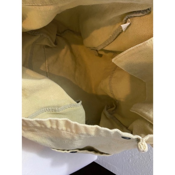 Converse One Star Circa 1974 Canvas Tote Bag Cream Beige Utility Pockets Cotton - Picture 7 of 9